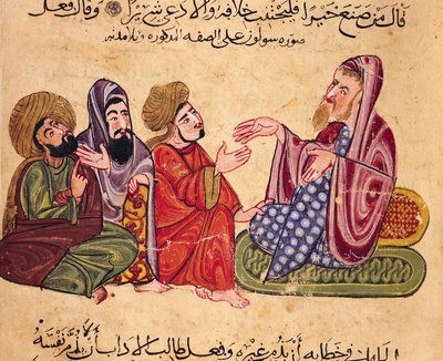 MS Ahmed III 3206 Solon (638-559 v. Chr.) lehrt, Illustration aus 